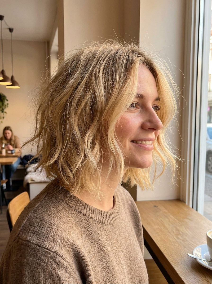 Flipped Messy Bob als Chaotische Kurzhaarfrisuren Inspiration 2026